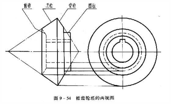 機(jī)械制圖教程：直齒圓錐齒輪的畫法